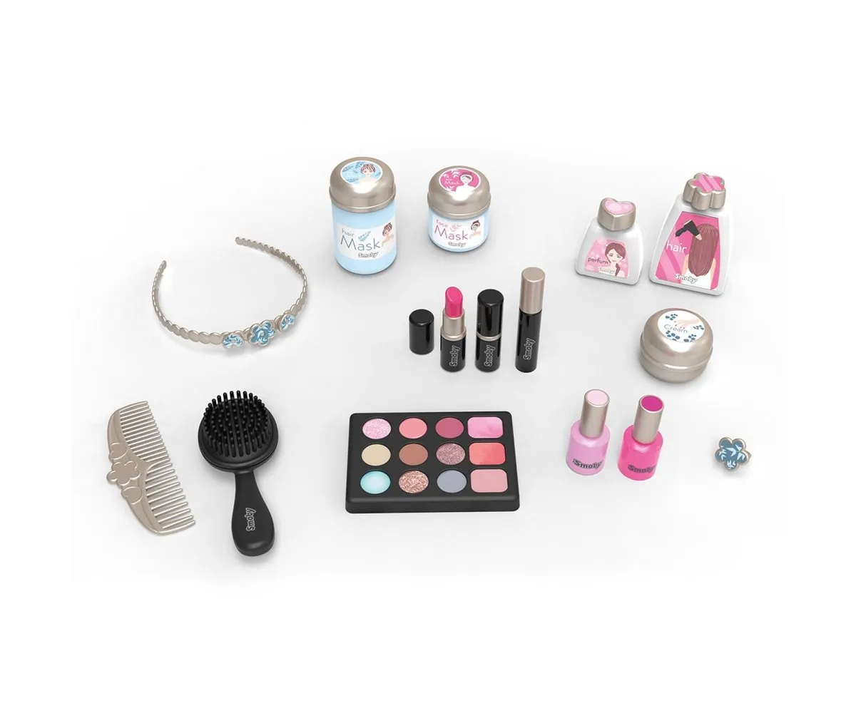 Smoby My Beauty Make-up Tafel Speelset - Blauw/Roz/Wit - afbeelding 6 van 6