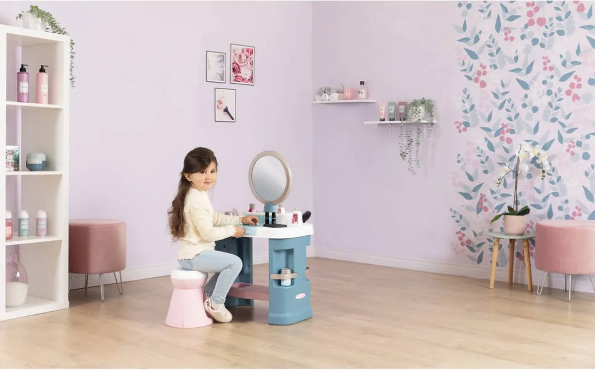 Smoby My Beauty Make-up Tafel Speelset - Blauw/Roz/Wit