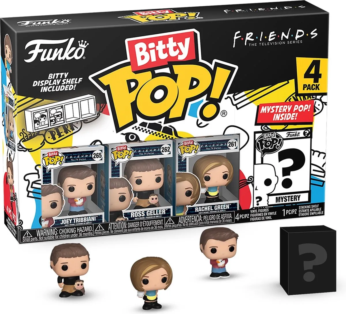 Funko Bitty Pop! FRIENDS Joey 4-pack - 2,5cm - Multi