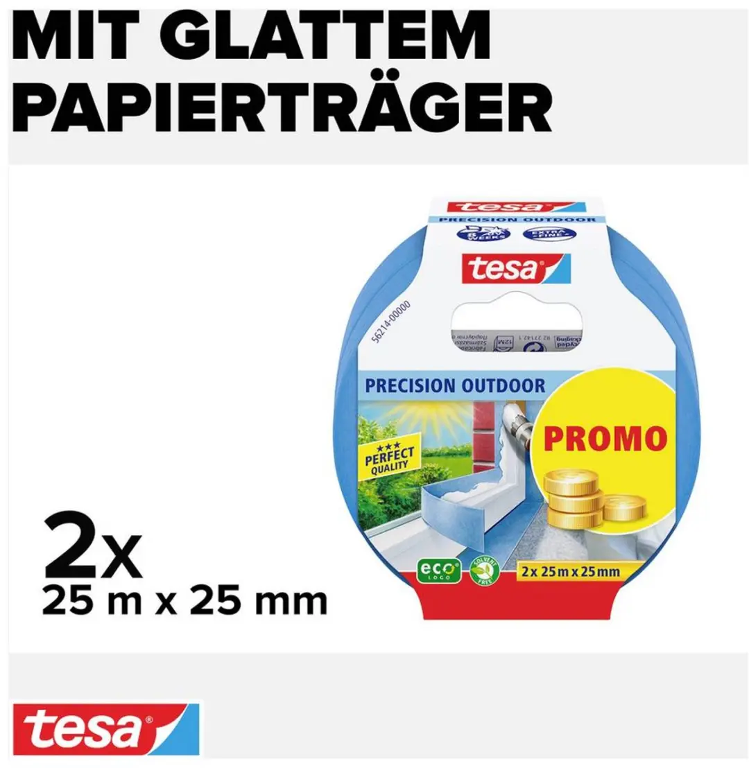 Tesa Professional Outdoor 56214-00000-03 Schilderstape - 50m x 25mm - Blauw