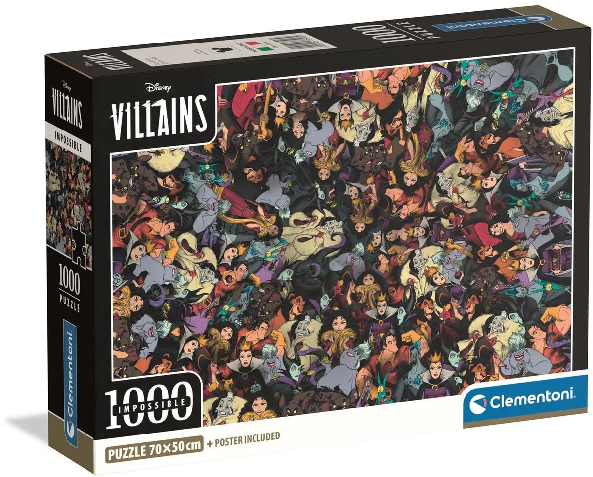 Clementoni Disney Impossible Les Méchants 1000 Puzzeldelen