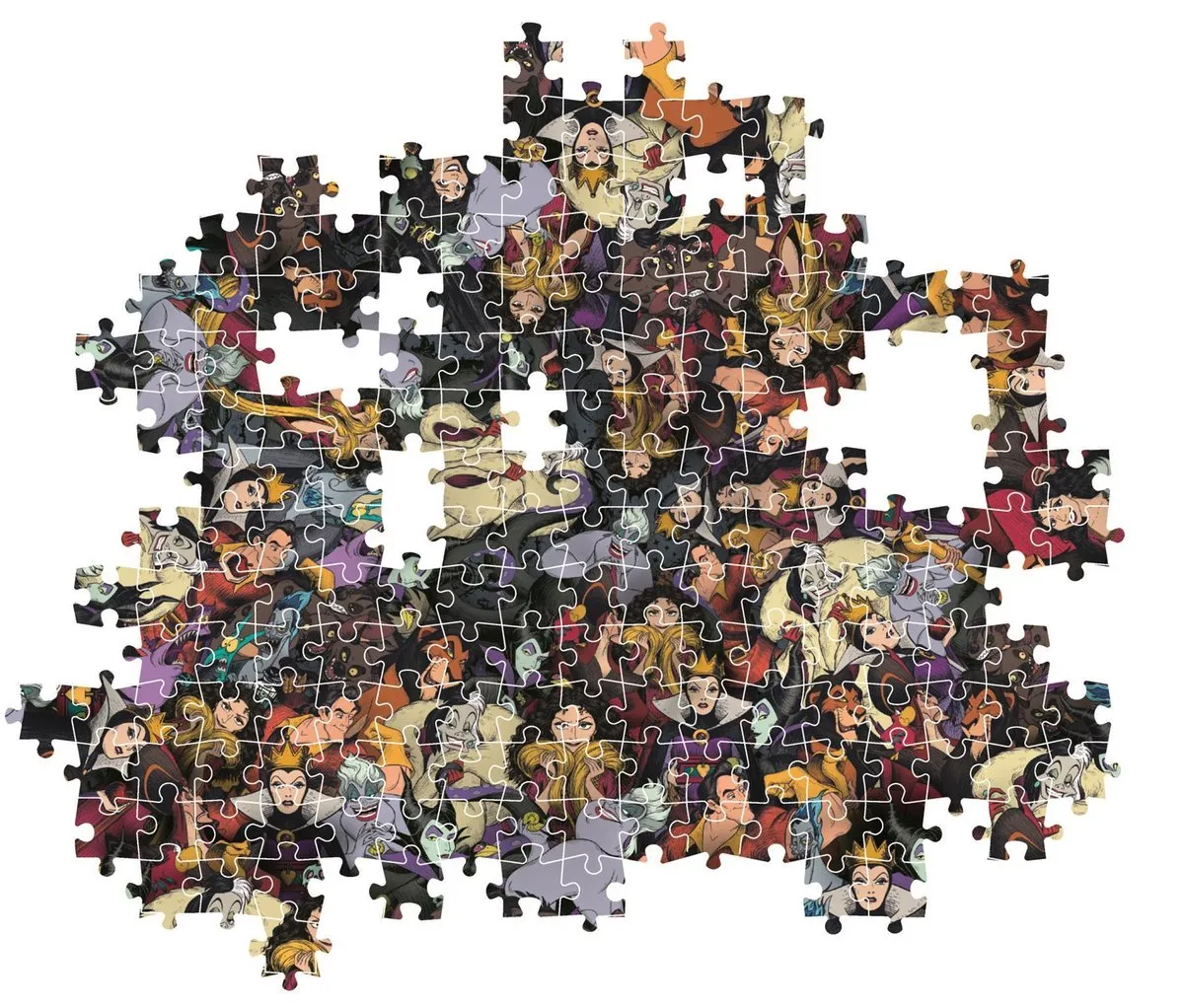 Clementoni Disney Impossible Les Méchants 1000 Puzzeldelen - Poster Inclusief