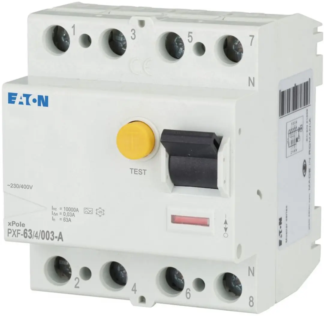 Eaton 236780 Aardlekschakelaar 4-polig 63A 0.03A
