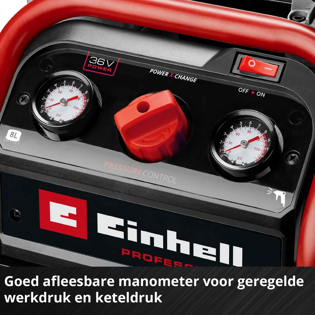 Einhell Accu Compressor SILENZZO 36/210 Solo 4020380 - 8 bar - 8L - 210l/min