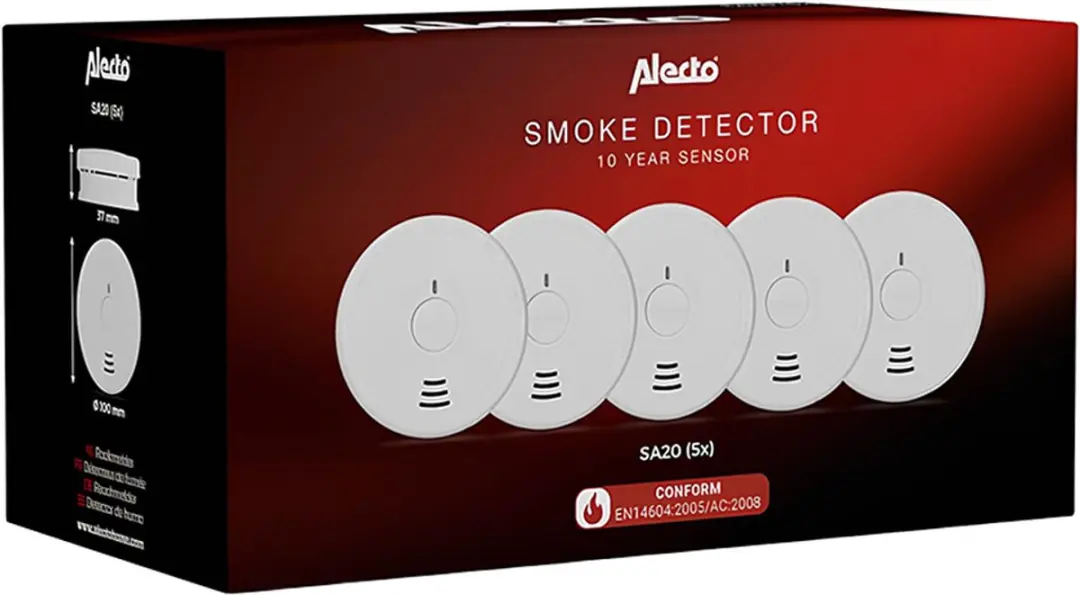 Alecto SA20 Rookmelder 10 Jaar - 5 Stuks