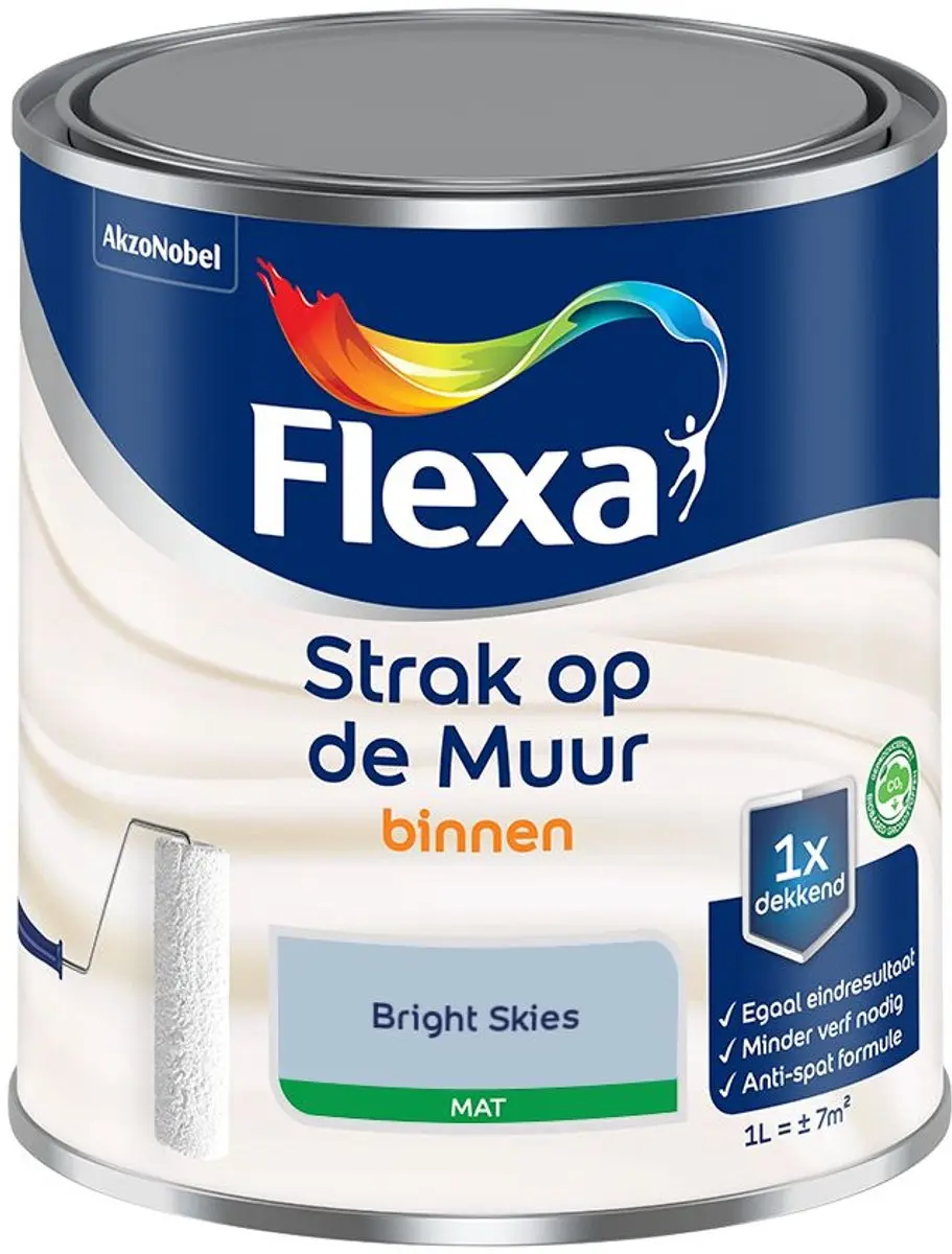 Flexa Strak Op De Muur Binnen Mat Mengverf Bright Skies 1L