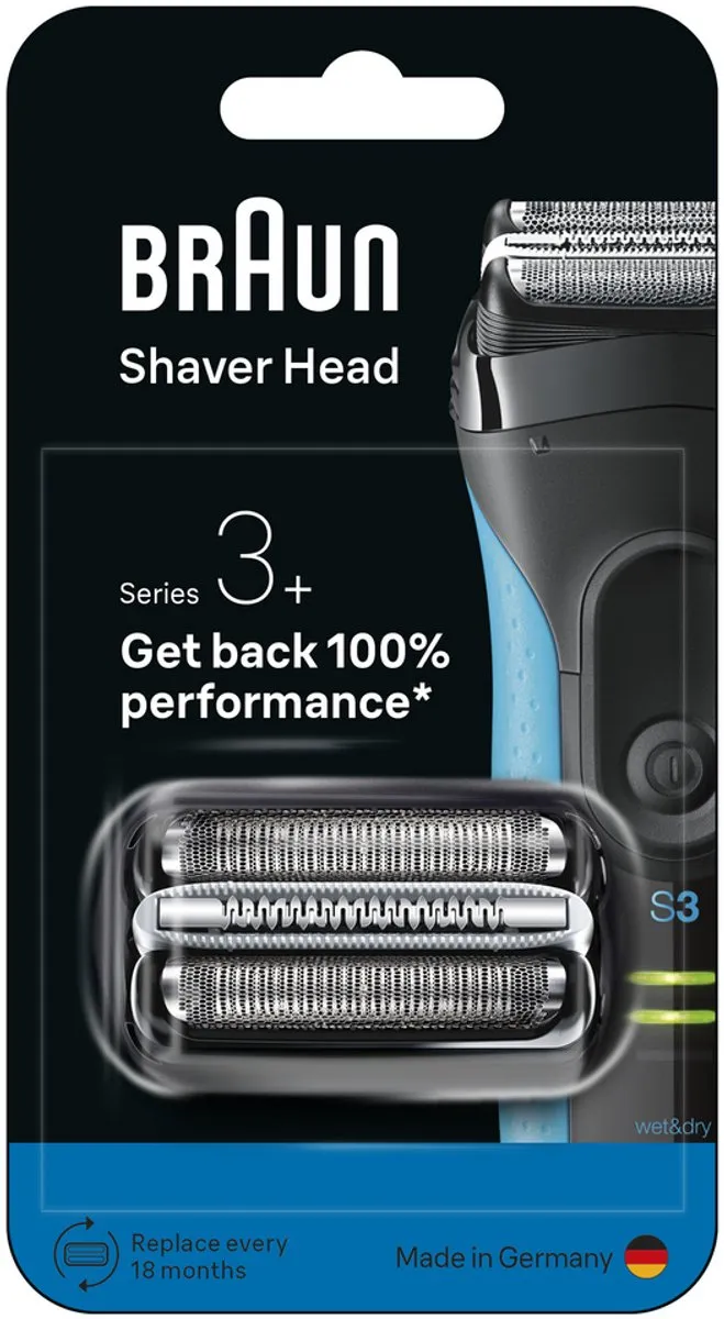 Braun Series 3+ Vervangingskop 32B - Zwart