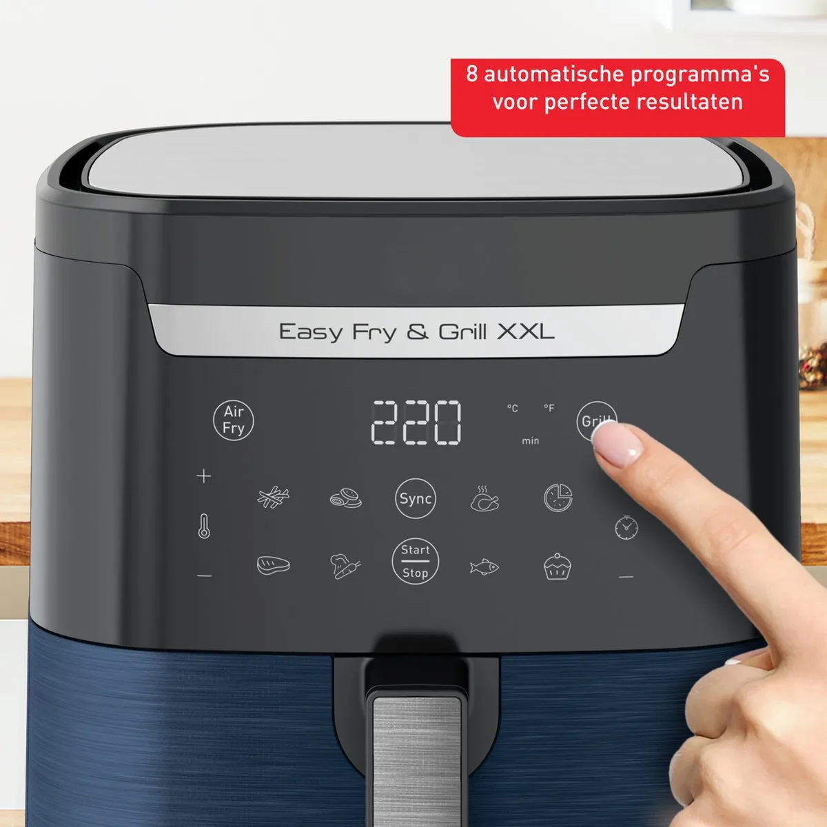 Tefal Easy Fry & Grill EY8014 XXL Airfryer - 6,5L - Blauw