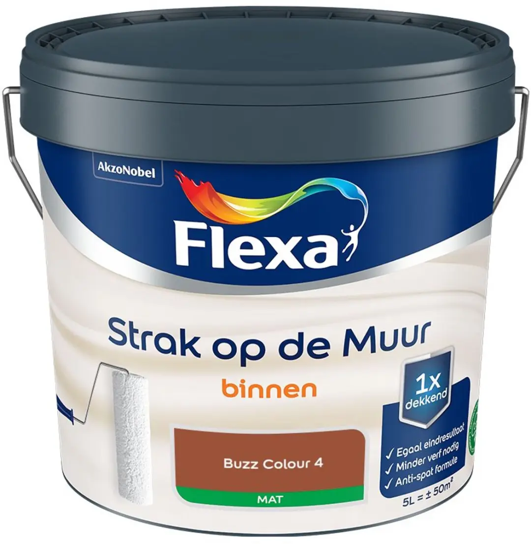 Flexa Strak Op De Muur Binnenmat Buzz Colour 4 Mengverf 5L