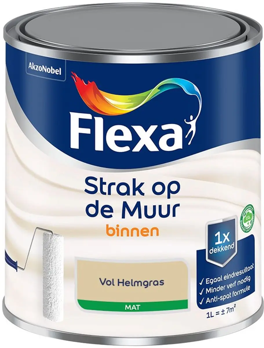 Flexa Strak op de Muur Binnen Mat Vol Helmgras Mengverf 1L