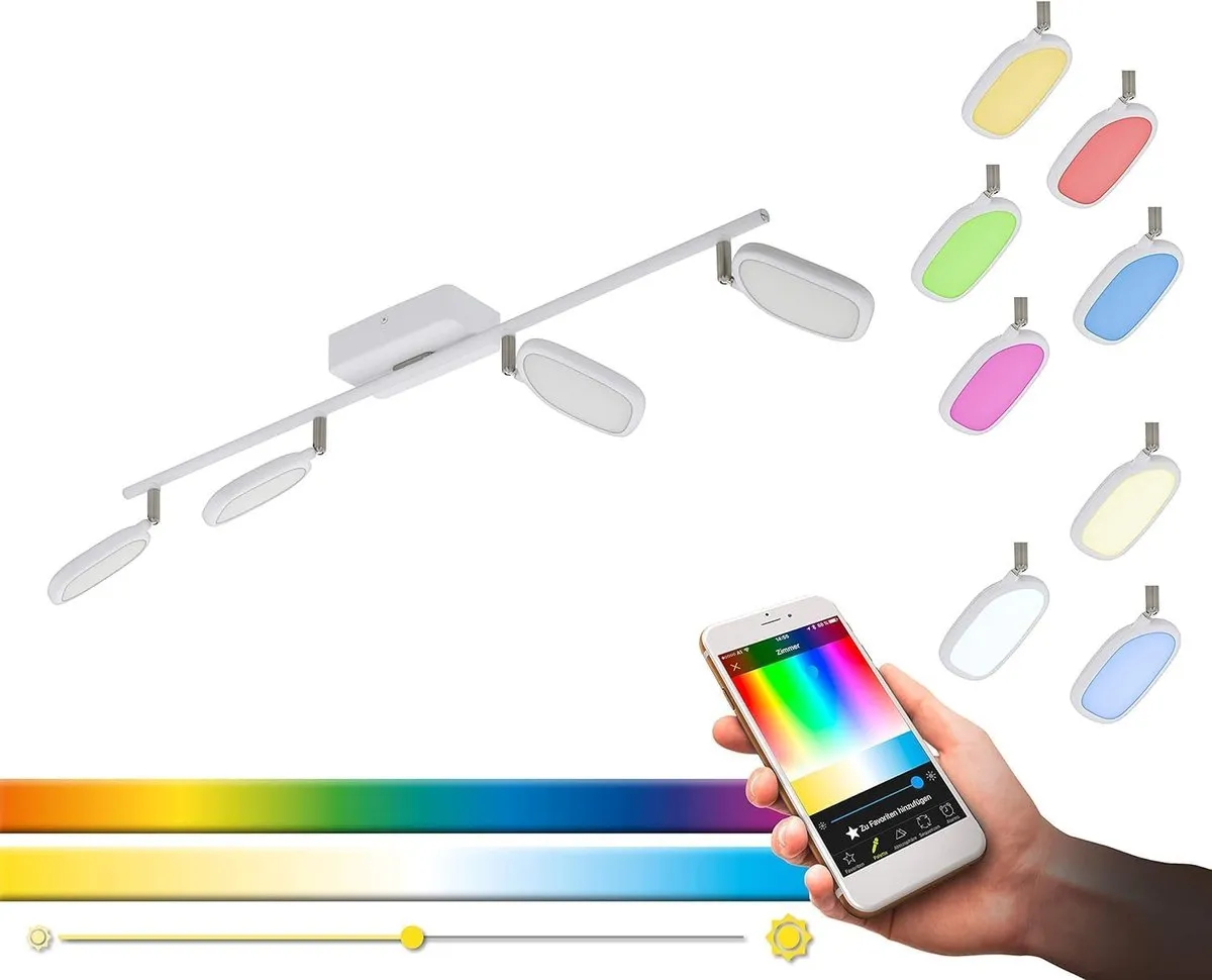 Eglo Palombare-C LED Plafondspot 4-lichts RGB - afbeelding 6 van 6