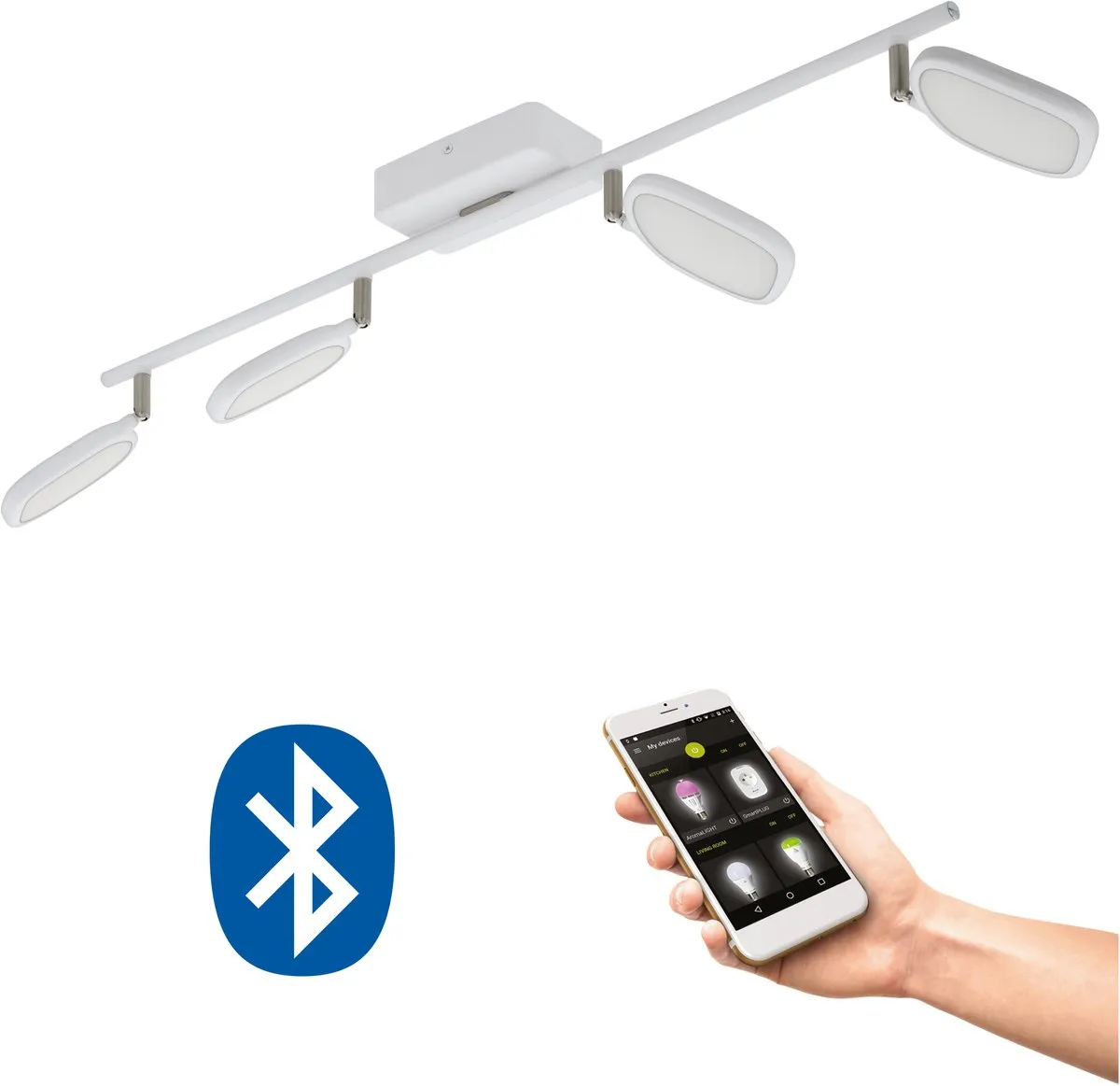 Eglo Palombare-C LED Plafondspot 4-lichts RGB