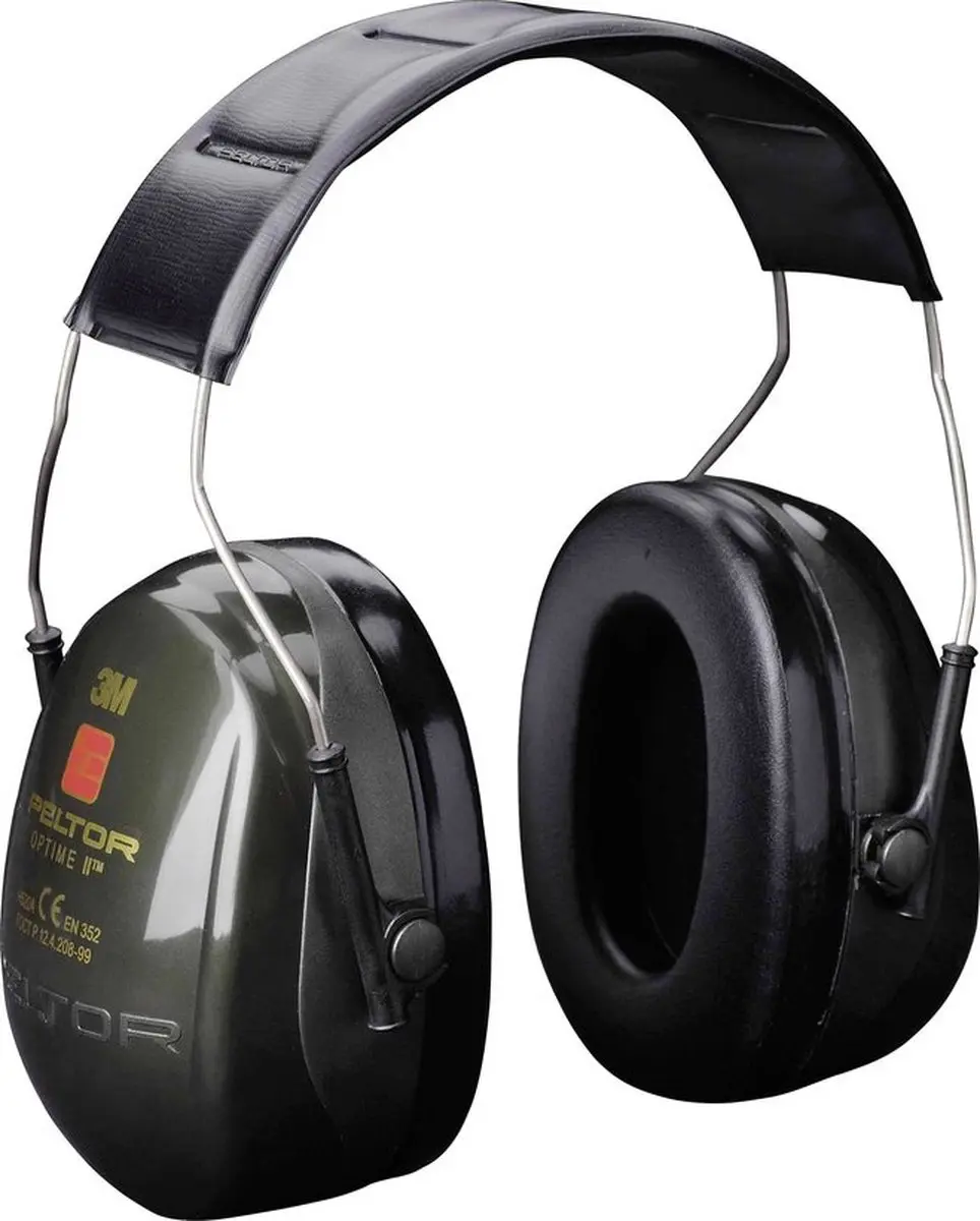 3M Peltor Optime II H520P3E Gehoorkap - Groen