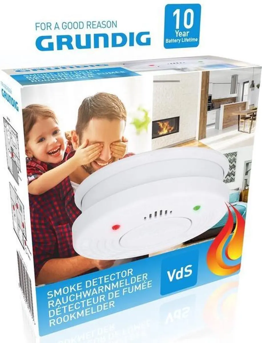 Grundig Rookmelder 10 Jaar - Wit