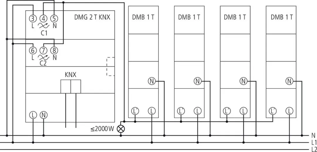 Theben DMG 2 T KNX 2-Weg Dimactor MIX2 - 800W