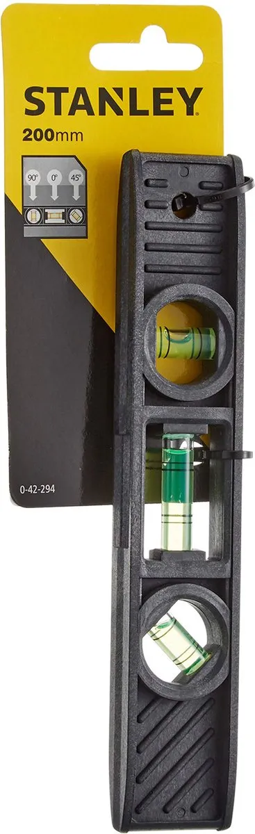 Stanley Waterpas Torpedo 200mm - 3L - Zwart