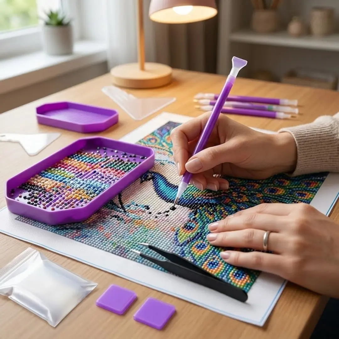NUVEX Diamond Painting Pakket Paars - 29 Vakken