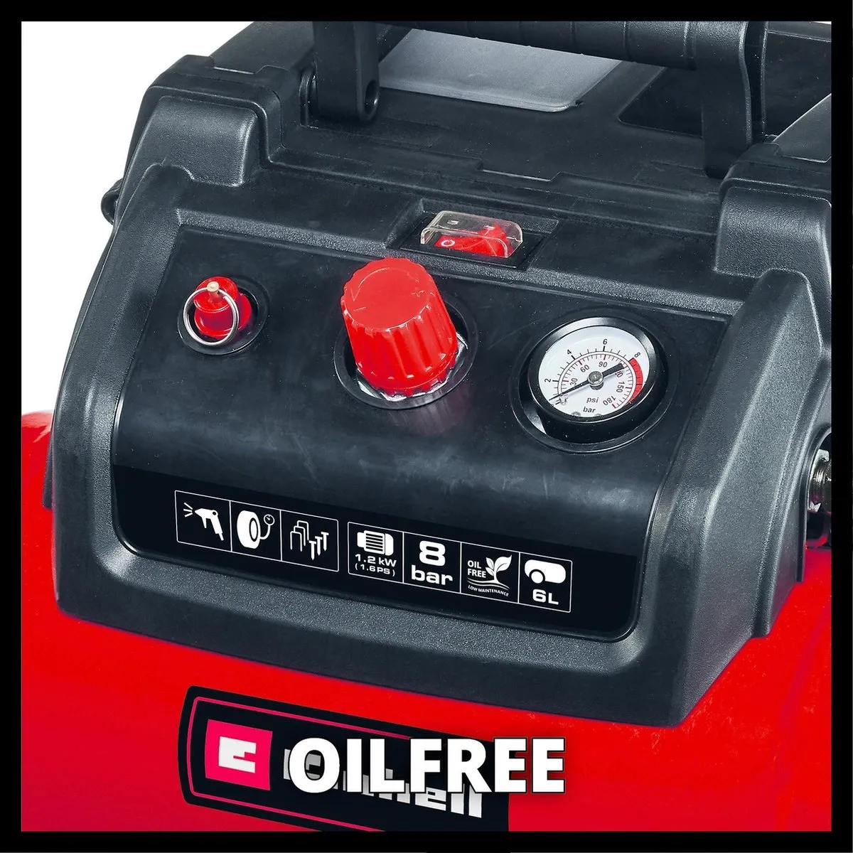 Einhell TC-AC 190/6/8 OF Compressor - 1200W - 8 bar - 6L - Olievrij
