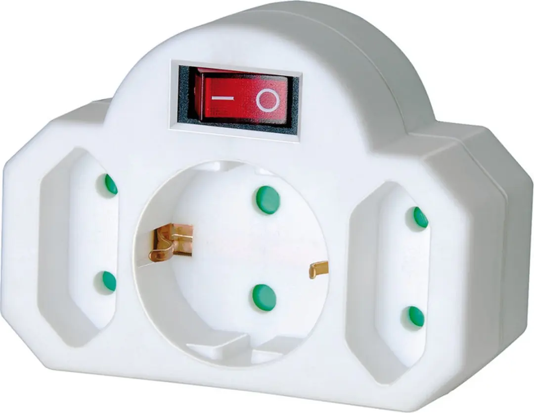 Brennenstuhl Adapterstekker 2x Euro + Veiligheidsstopcontact