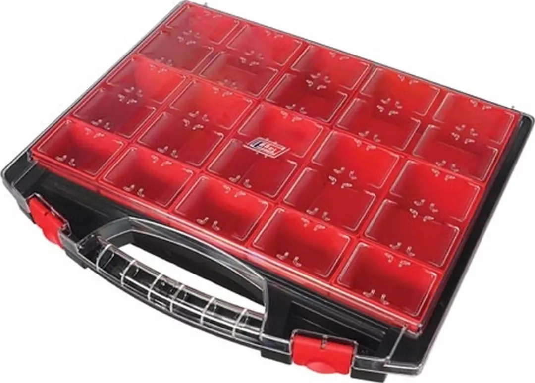 TAYG Sorteerdoos 430x370x85mm - 13 Bakjes - Rood/Zwart