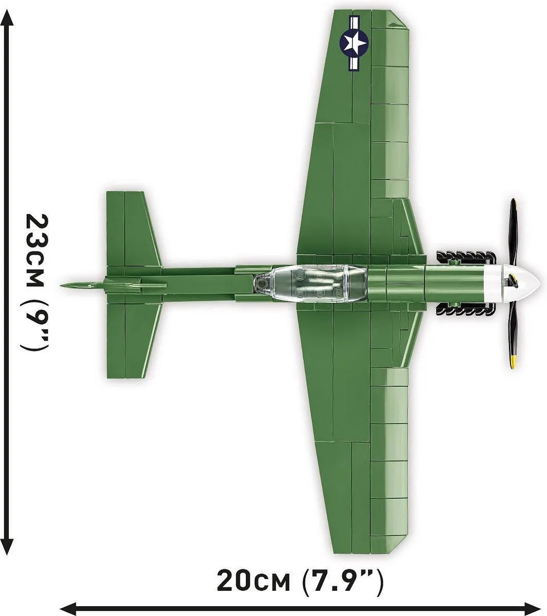 Cobi P-51D Mustang 152 Stukken - Meerkleurig