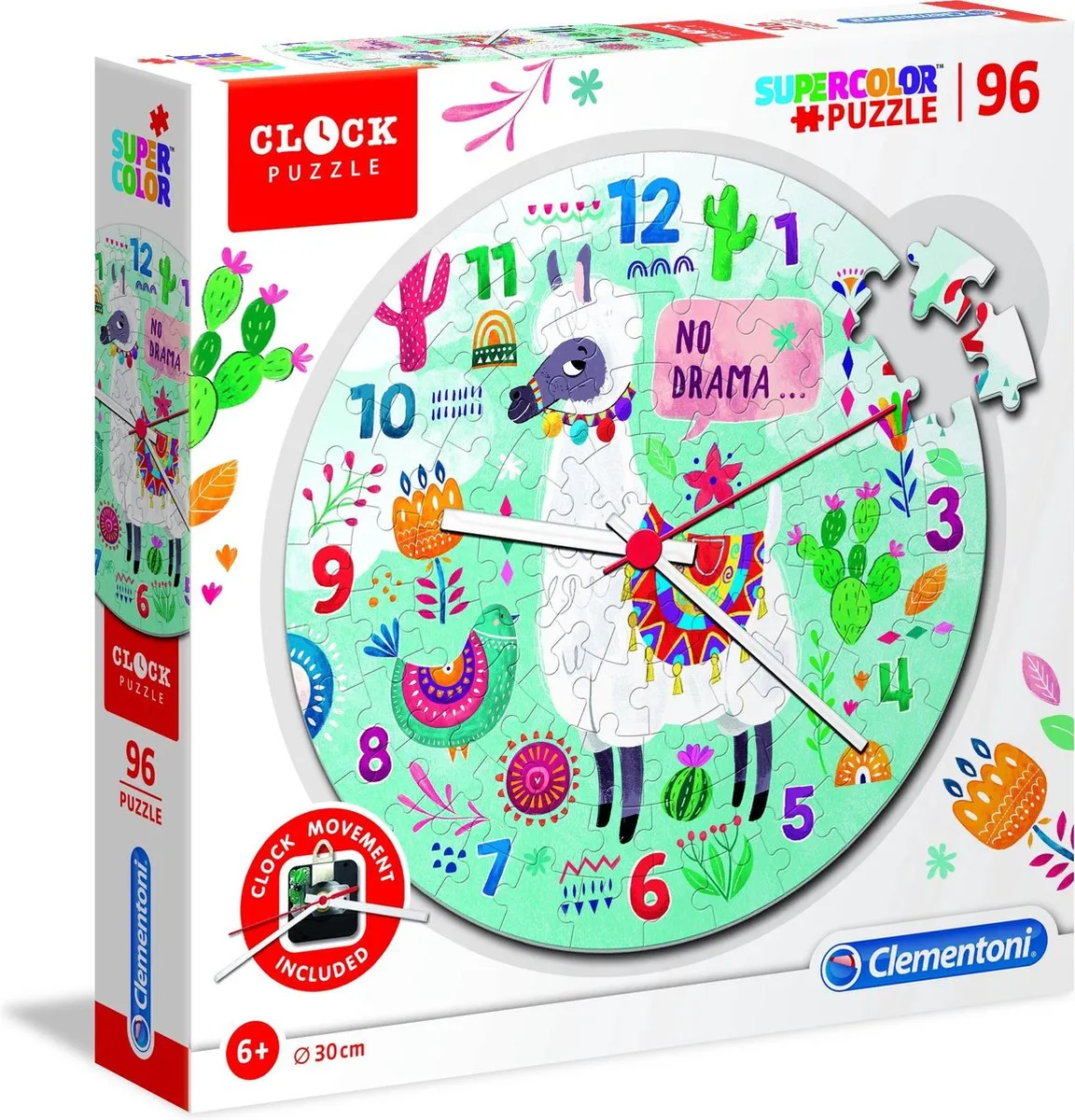 Clementoni Lama Klok Legpuzzel 96 Stuks