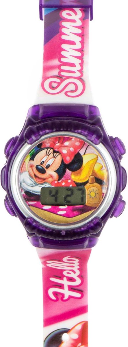 Disney Horloge Minnie Mouse Junior 22 Cm Rubber Rozepaars