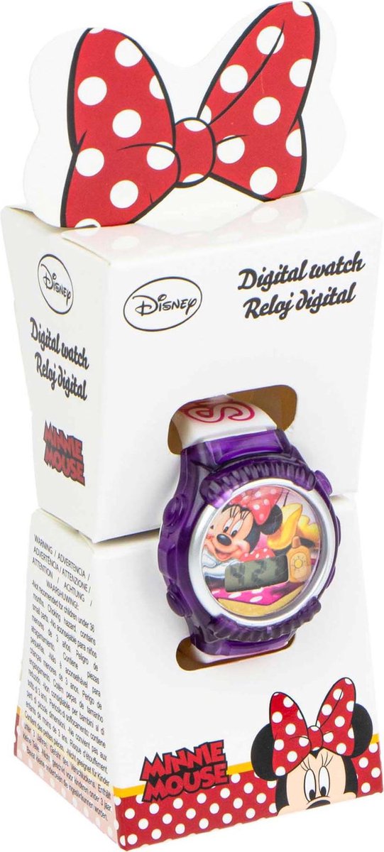 Disney Horloge Minnie Mouse Junior 22 Cm Rubber Rozepaars
