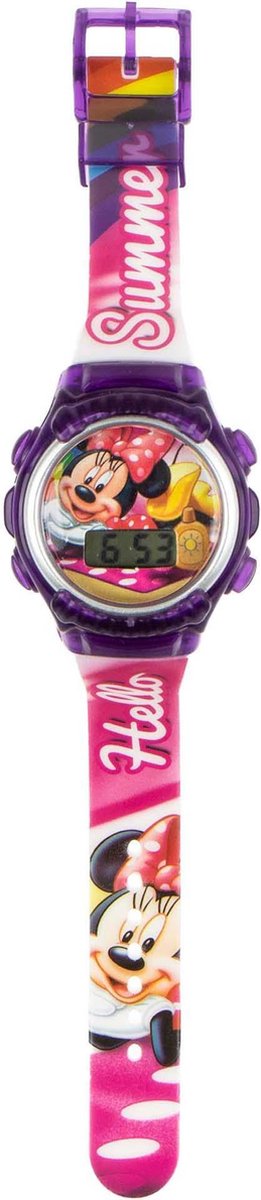 Disney Horloge Minnie Mouse Junior 22 Cm Rubber Rozepaars