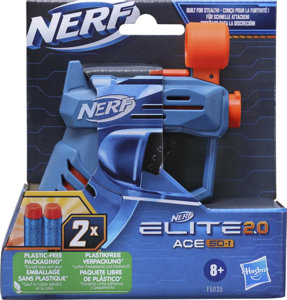 Nerf Elite 2.0 Ace SD 1 F5035 Blaster - Blauw
