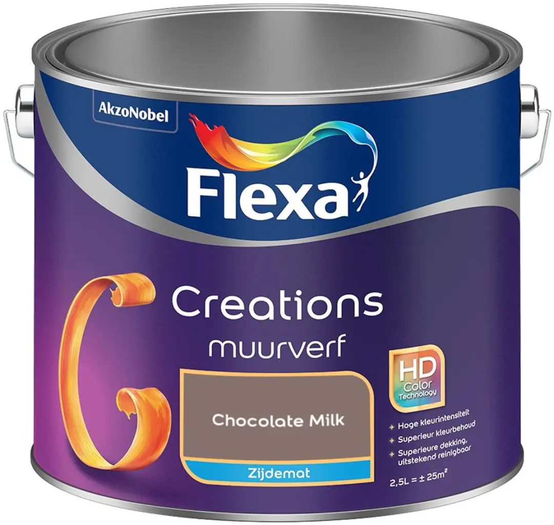 Flexa Creations Muurverf Zijdemat Chocolate Milk 2,5L