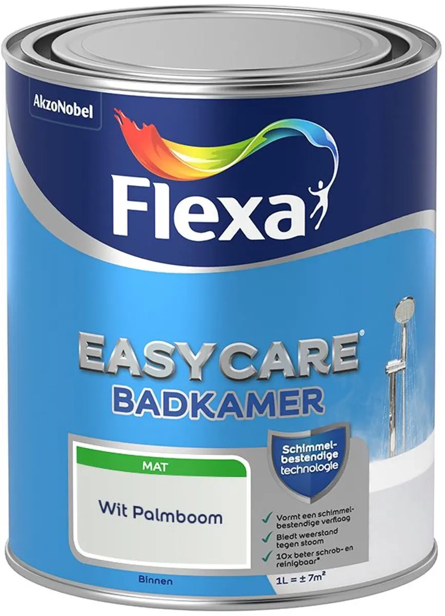 Flexa Easycare Badkamer Mengverf Wit Palmboom 1L