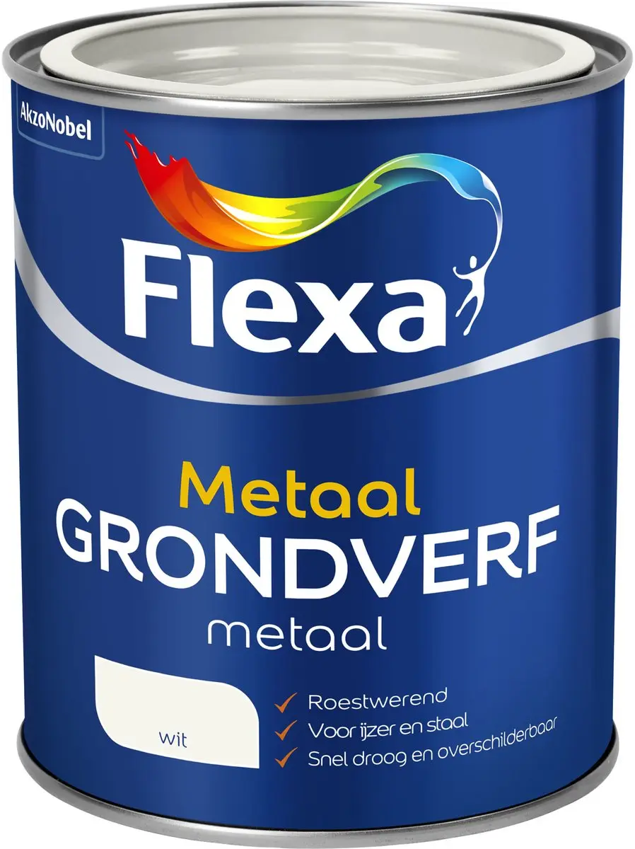 Flexa Grondverf Metaal Wit 750ml