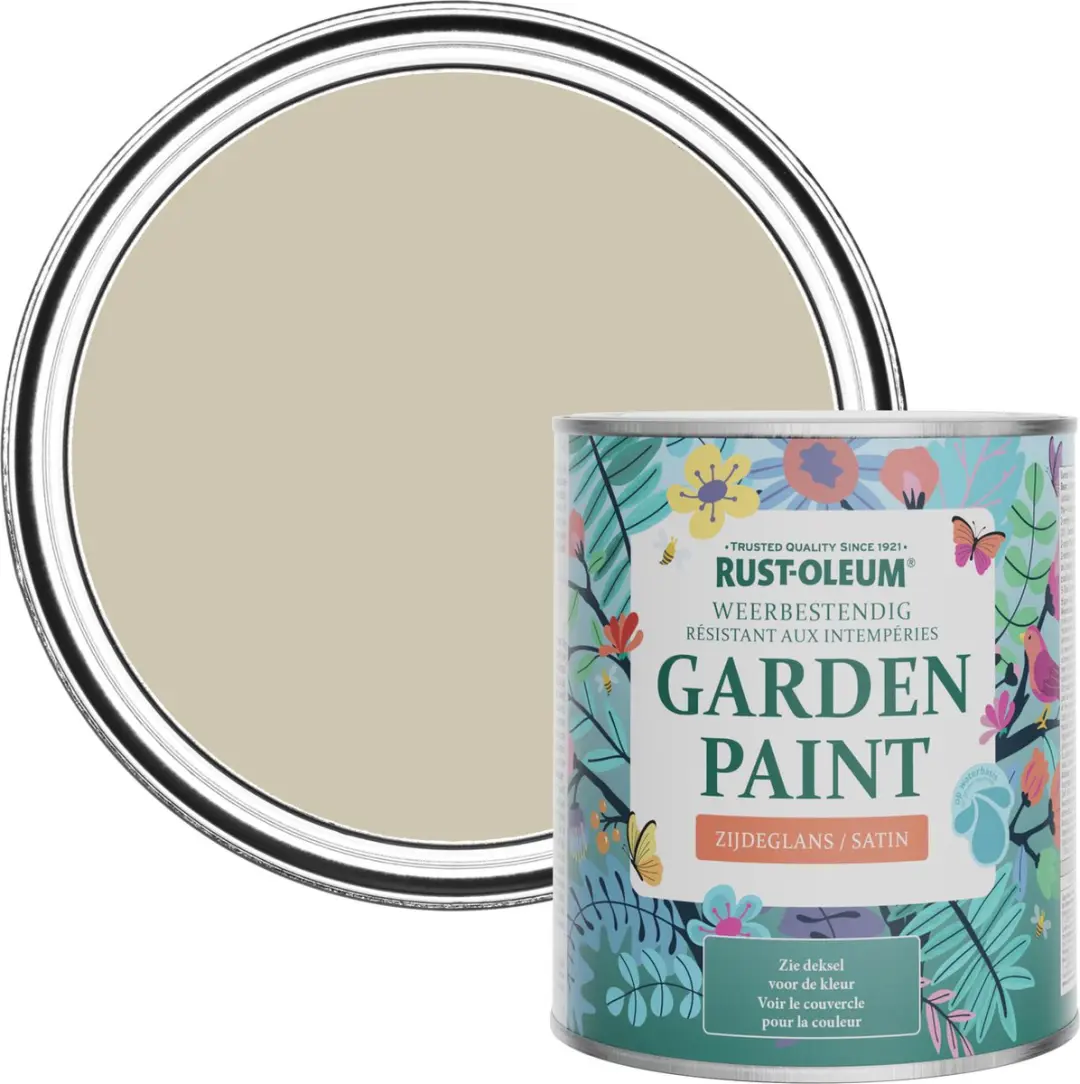 Rust-Oleum Beige Tuinverf Zijdeglans Zilversalie 750ml