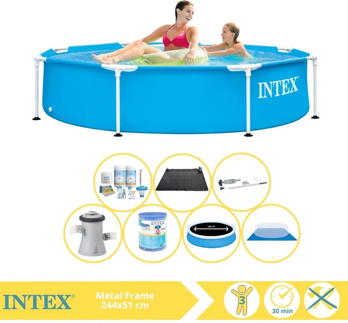 Intex Metal Frame Zwembad 244x51cm