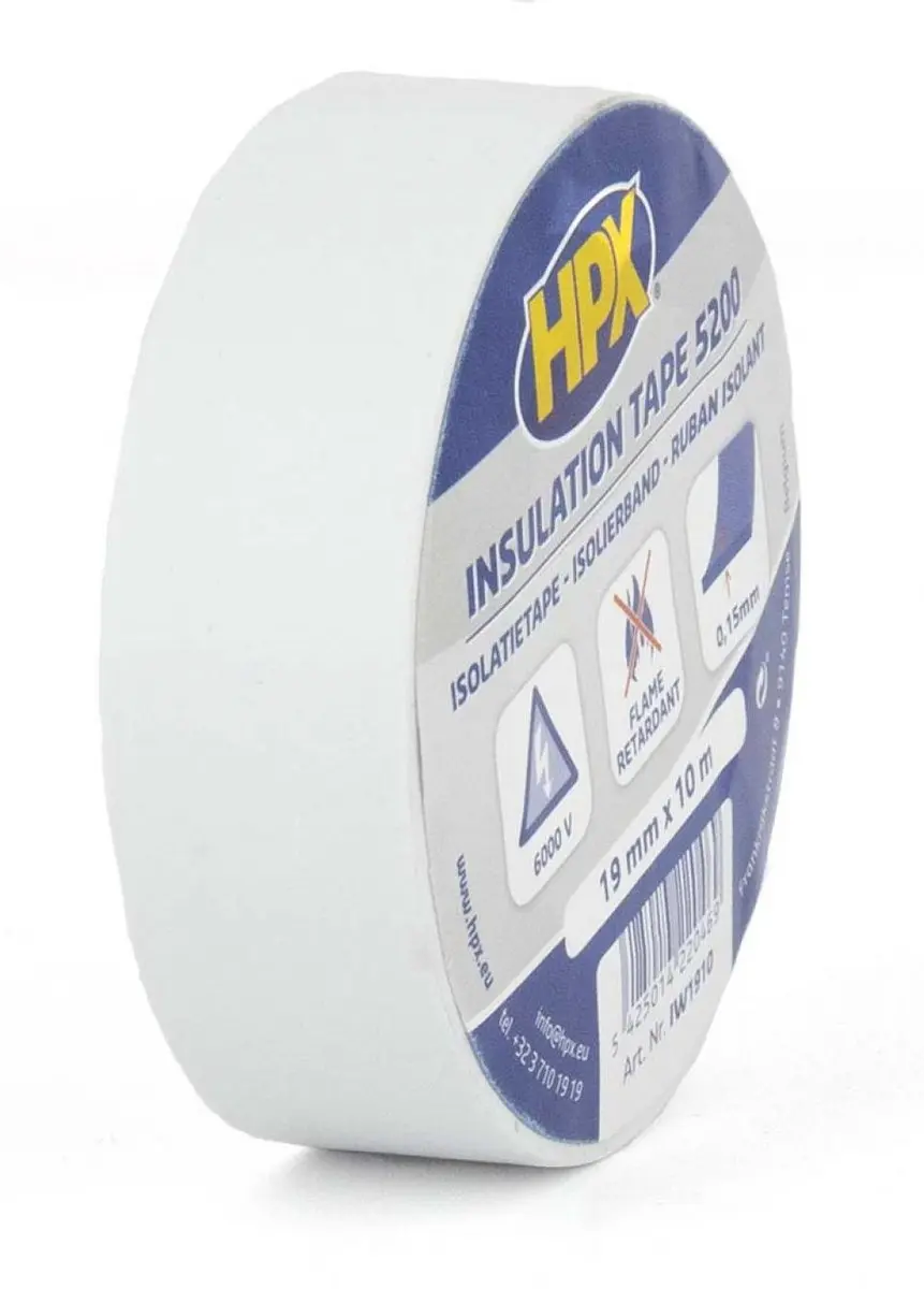 HPX PVC Isolatietape 19mm x 10m - Wit
