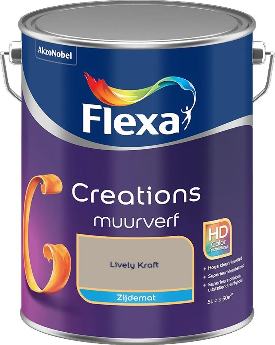 Flexa Creations Muurverf Zijdemat Lively Kraft 5L