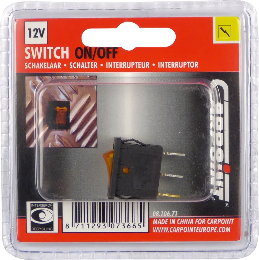 Carpoint LED Schakelaar 12V 15A - Oranje