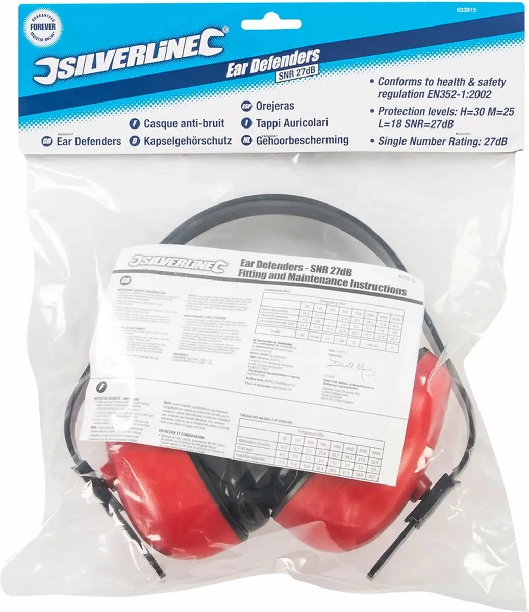 Silverline Gehoorbeschermers, SNR 27 dB