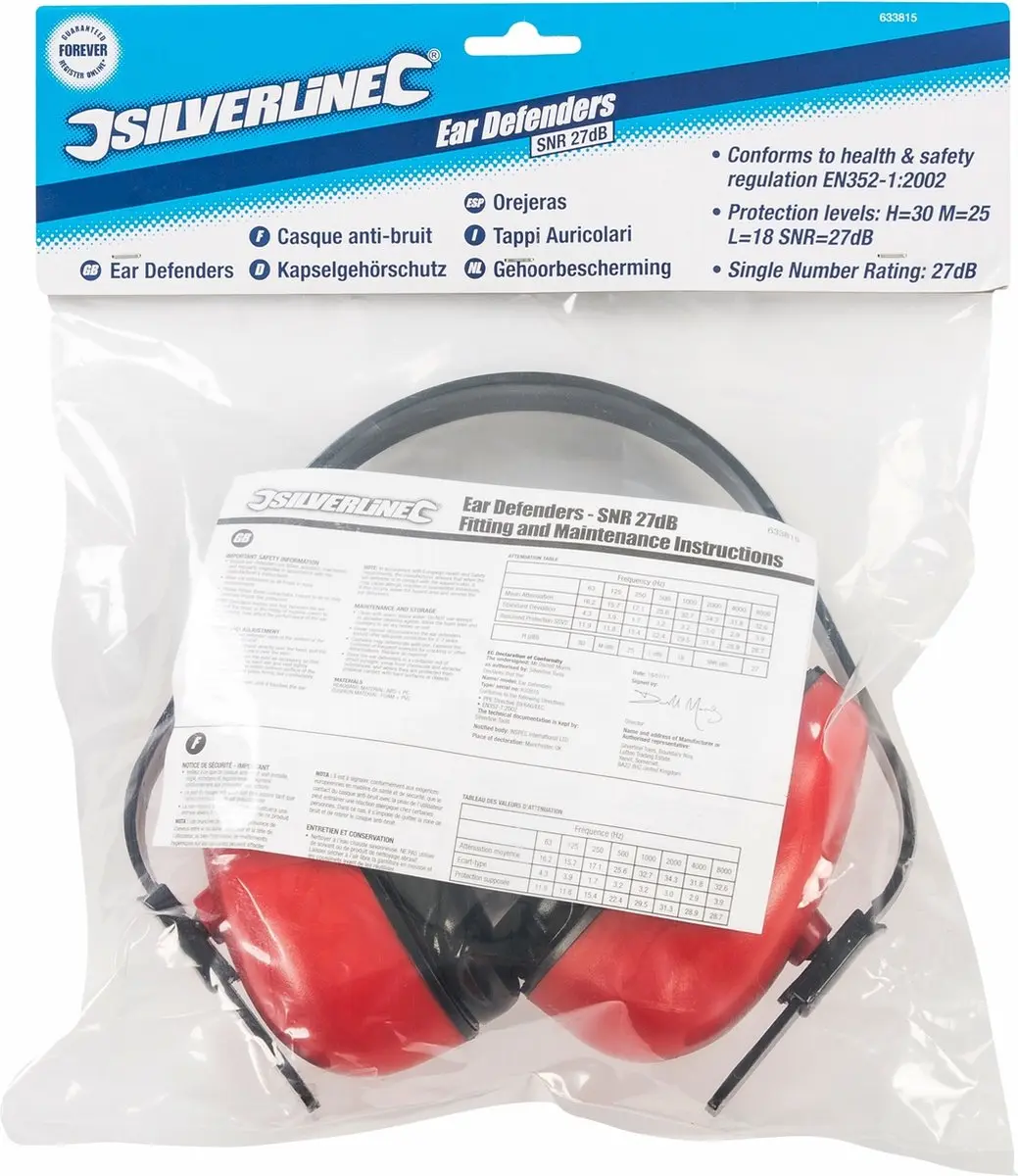 Silverline Gehoorbeschermers SNR 27dB