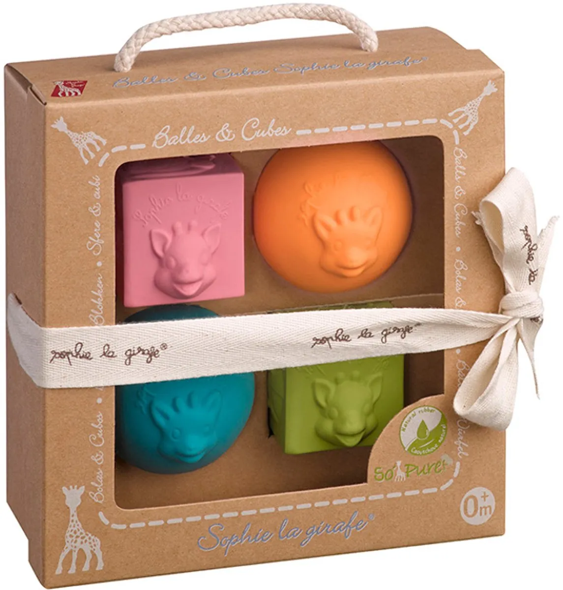 Sophie de Giraf So'Pure Speelset - Blokken & Ballen - 4 Stuks - Meerkleurig