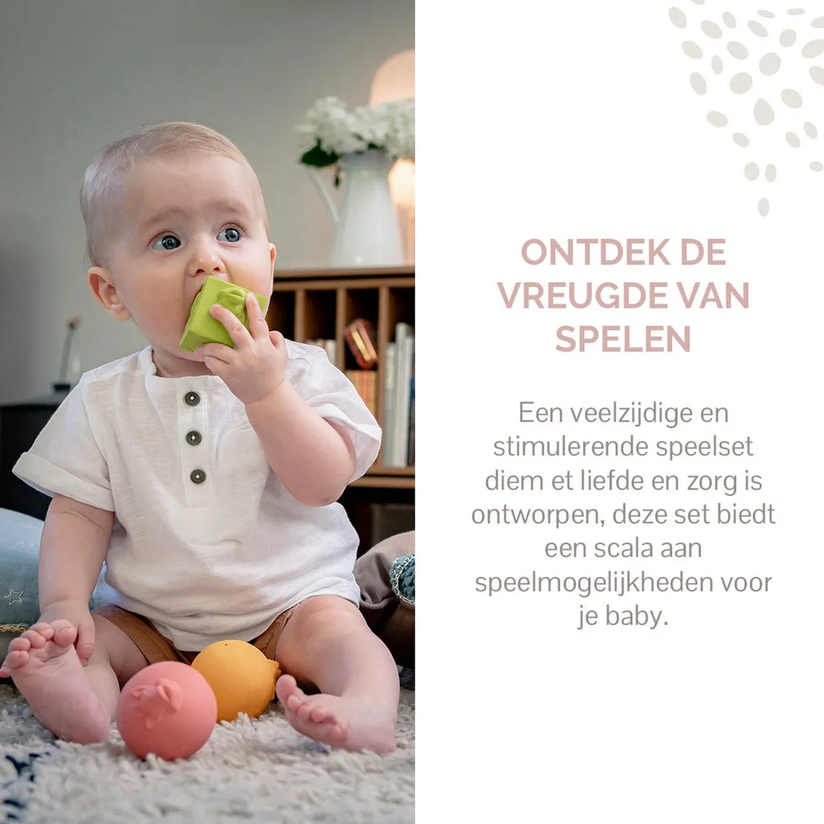 Sophie de Giraf So'Pure Speelset - Blokken & Ballen - 4 Stuks - Meerkleurig