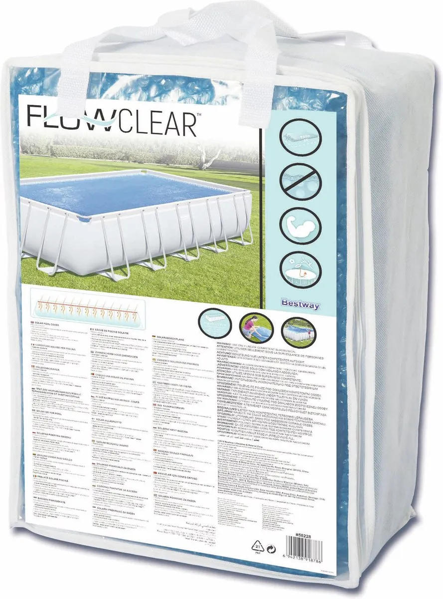 Bestway Flowclear Solarzwembadhoes 703x336cm - Blauw