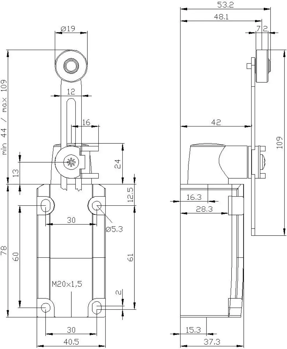 Siemens 3SE5112-0LH50 Positieschakelaar - 6A - IP66/IP67