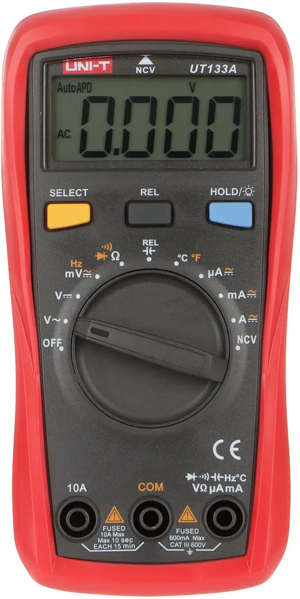UNI-T UT133A Multimeter - NCV - Rood/Grijs