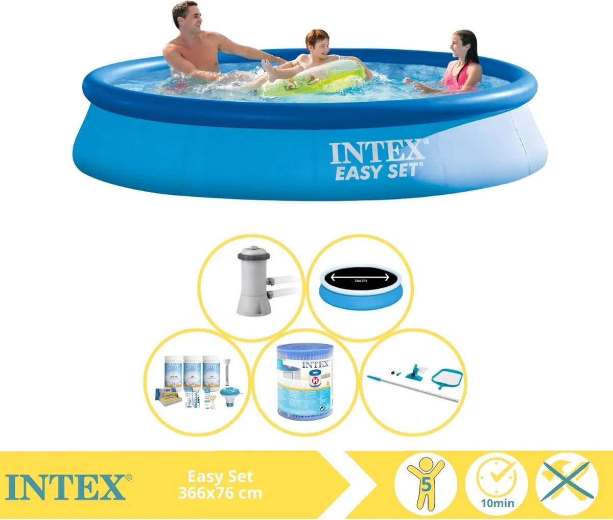 Intex Easy Set 28132GN Opblaaszwembad 366x76cm