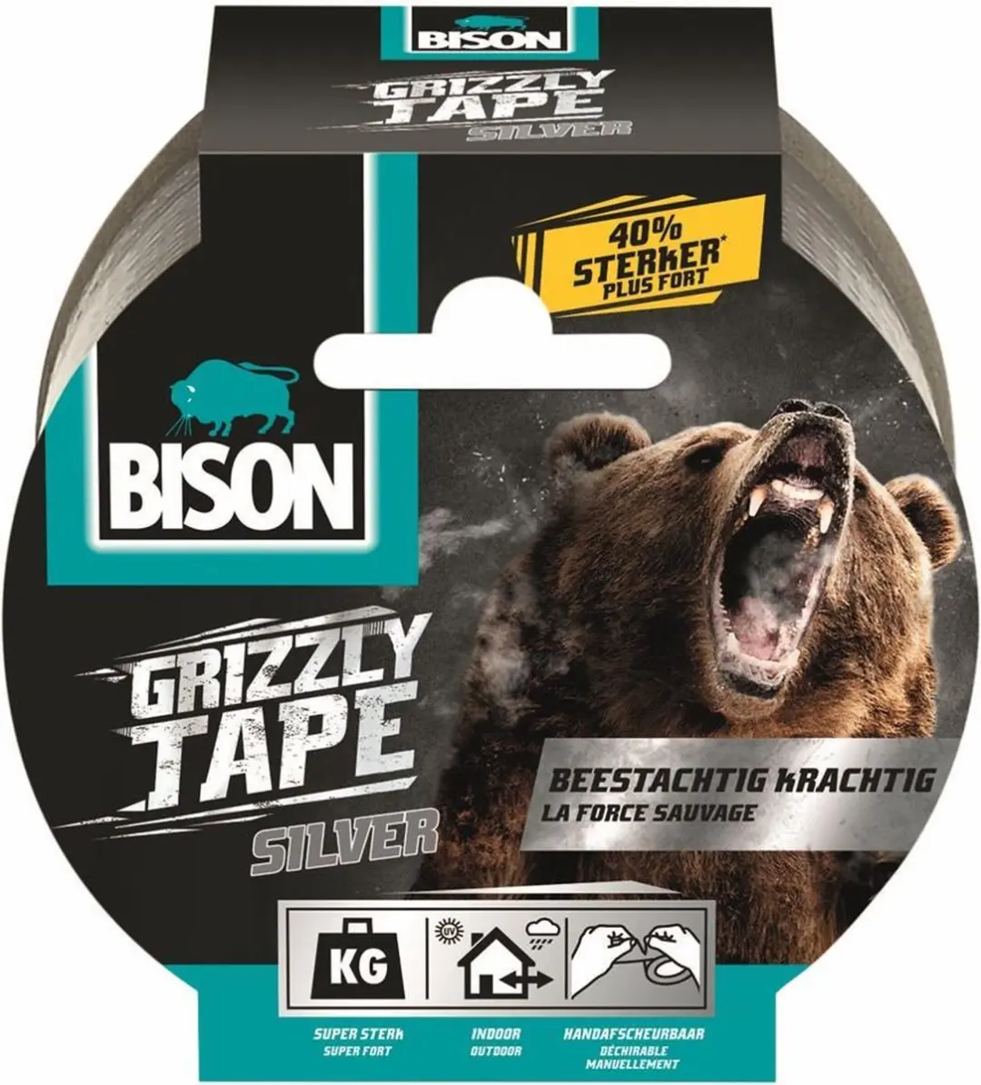 Bison Grizzly Tape Rol 25m x 5cm