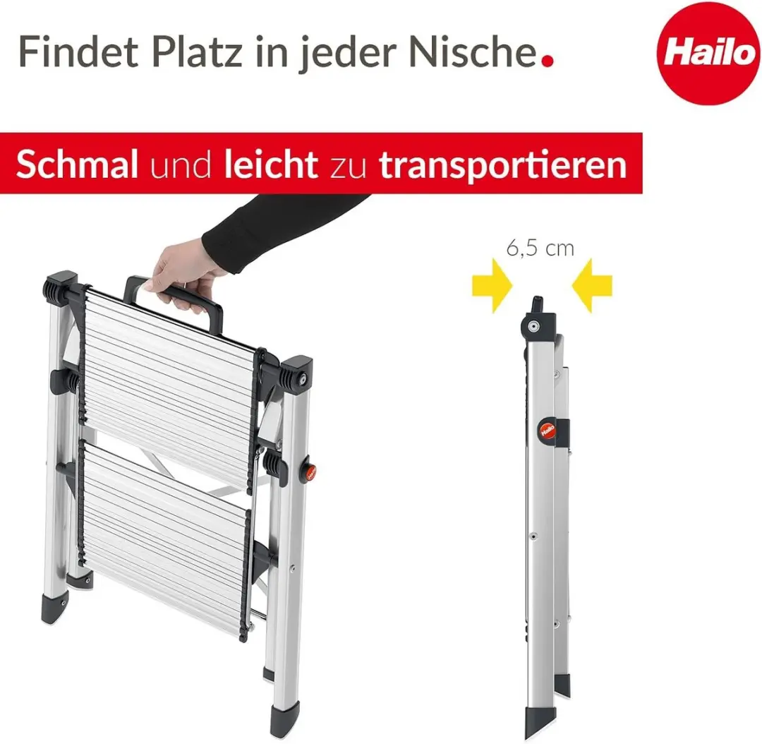 Hailo 4310-100 MK80 ComfortLine Aluminium 2 Vouwtreden - afbeelding 6 van 6