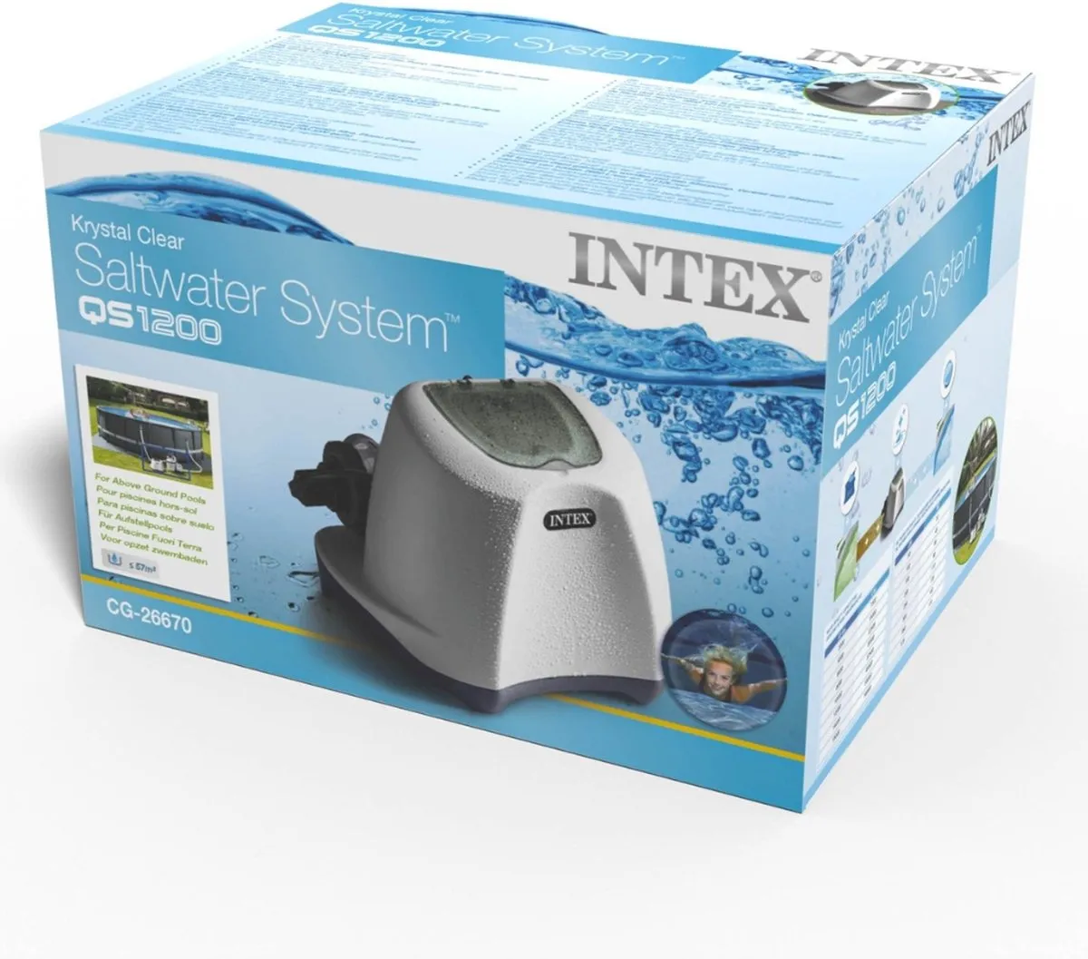 Intex QS1200 Zoutwatersysteem 56.800L - 32mm - Wit