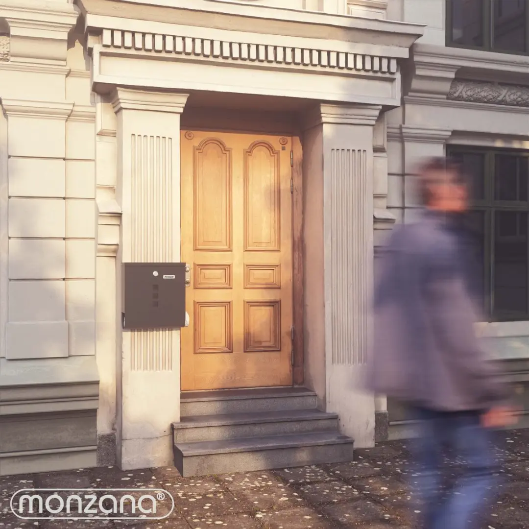 Monzana Brievenbus RVS Wandbrievenbus - Antraciet